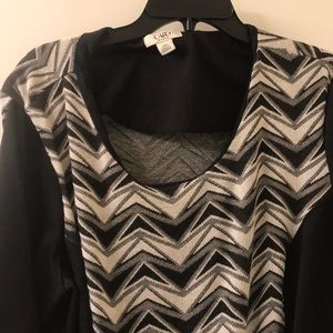 Black and white Aztec dress